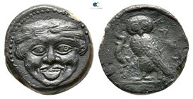 Sicily. Kamarina 420-405 BC. Bronze Æ