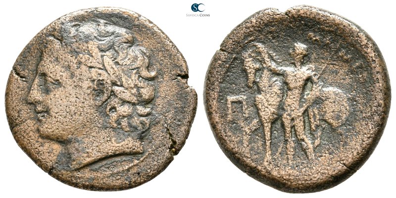 Sicily. The Mamertinoi 220-200 BC. 
Bronze Æ

26 mm., 10,85 g.



very fi...