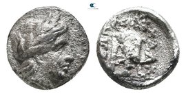 Macedon. Chalkidian League circa 432-348 BC. Diobol AR