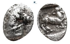 Thraco Macedonian Region. Monetary League in Pangaion circa 465-430 BC. Trihemiobol AR