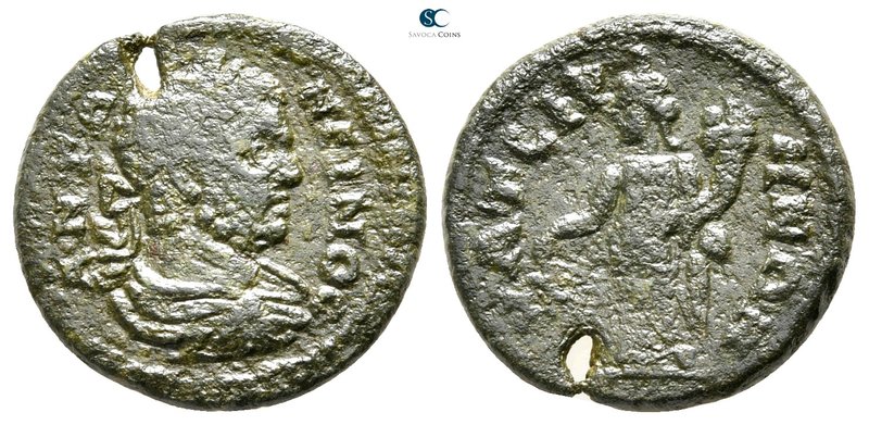 Lydia. Thyateira. Caracalla AD 198-217. 
Bronze Æ

20 mm., 3,75 g.



ver...