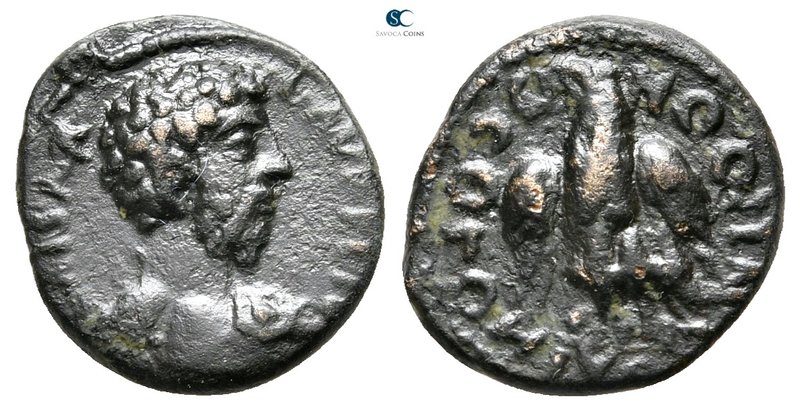 Pisidia. Antioch. Marcus Aurelius AD 161-180. 
Bronze Æ

18 mm., 2,72 g.

...