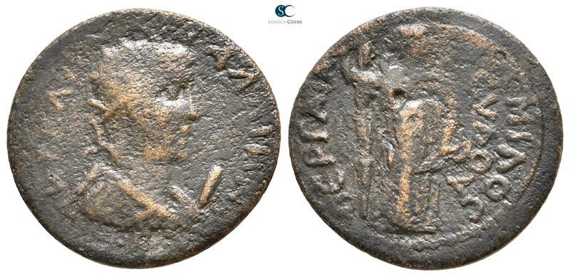 Pamphylia. Perge. Gallienus AD 253-268. 
10 Assaria Æ

32 mm., 13,76 g.


...