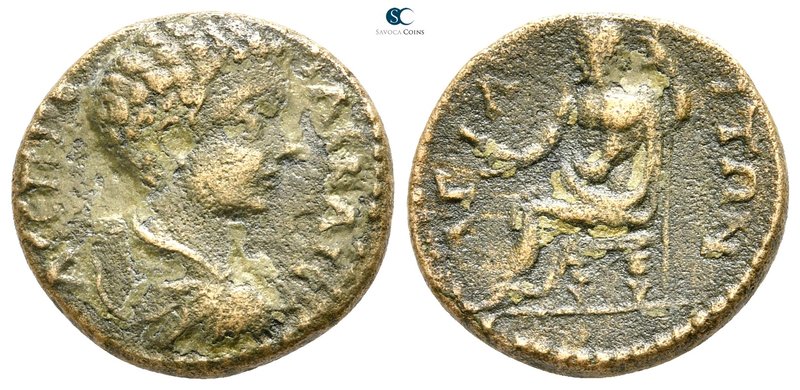 Mysia. Attaia. Geta AD 198-211. 
Bronze Æ

22 mm., 8,12 g.



very fine