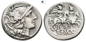 Anonymous circa 206-195 BC. Rome. Denarius AR