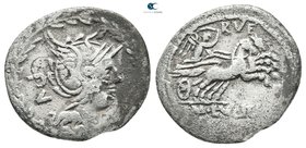 L. Lucilius Rufus 101 BC. Rome. Denarius AR