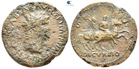 Nero AD 54-68. Struck circa AD 6. Lugdunum. Sestertius Æ