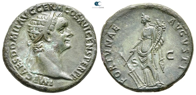 Domitian AD 81-96. Rome
Dupondius Æ

28 mm., 11,58 g.



good very fine