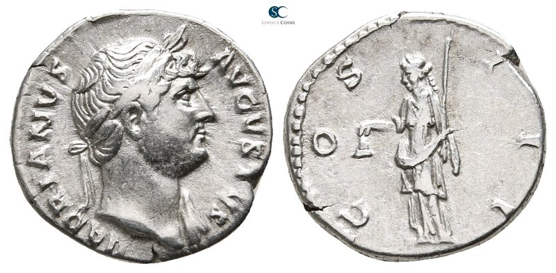 Hadrian AD 117-138. Rome
Denarius AR

19 mm., 3,43 g.



good very fine