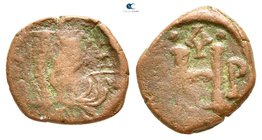 Justinian I AD 527-565. Struck AD 527-562. Thessalonica. 8 Nummi Æ