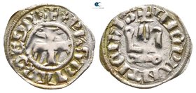 Philippe de Taranto AD 1307-1313. Lepanto. Denier AR