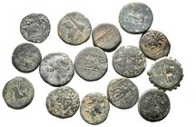 Lot of ca. 15 greek bronze coins / SOLD AS SEEN, NO RETURN!nearly very fine