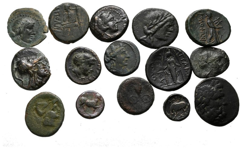 Lot of ca. 15 greek bronze coins / SOLD AS SEEN, NO RETURN!

very fine