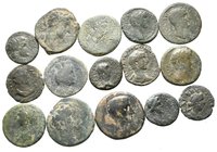 Lot of ca. 15 roman provincial bronze coins / SOLD AS SEEN, NO RETURN!nearly very fine