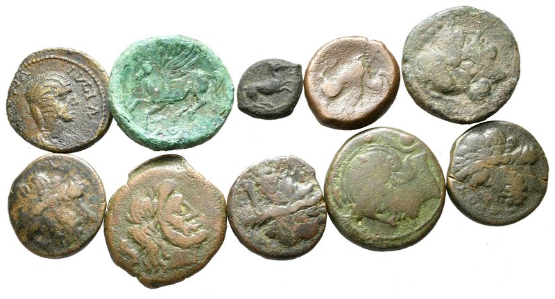 Lot of ca. 10 ancient bronze coins / SOLD AS SEEN, NO RETURN!

very fine