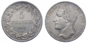 BELGIO - Belgio - 5 Francs 1847 - Ag