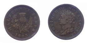 CANADA - Canada - Nova Scotia - Half Penny Token 1823 - KM#1