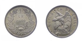 CHILE - Chile - Repubblica - 1 Un Peso 1927 - Ag