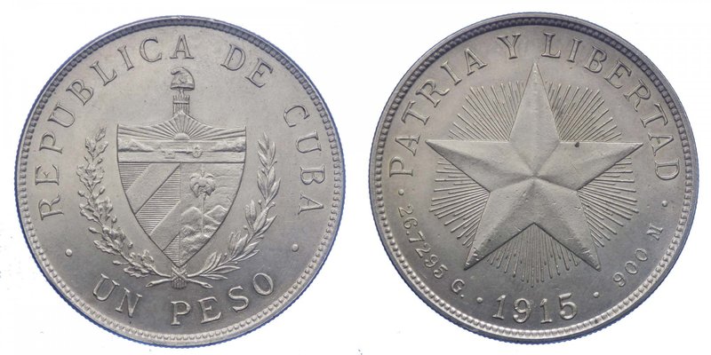 CUBA - Cuba - Un Peso 1915 - Ag
SPL
