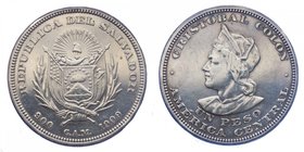 El SALVADOR - El Salvador - Un Peso 1909 - Ag