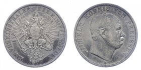 GERMANIA - PRUSSIA - Wilhelm (1861-1888) Tallero 1867 - Ag Gr.18,44