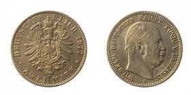 GERMANIA - PRUSSIA - Wilhelm II (1888-1918) 2 Mark 1877 - RARA - Ag Gr.11.05