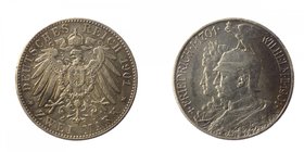 GERMANIA - PRUSSIA - Wilhelm II (1888-1918) 2 Mark 1901 - Ag Gr.11.02