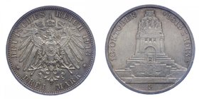 GERMANIA - SASSONIA - Germania - 3 Mark 1913 - Ag
qFDC