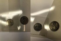 GERMANIA - Germania - lotto 2 monete, 1 Mark 1985 e 5 Mark 1983 in blister FDC
FDC
