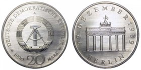 GERMANIA - Germania Repubblica - 20 Mark 1990 - 22 Dicembre 1989 Berlino - Ag Gr.18.15
FDC