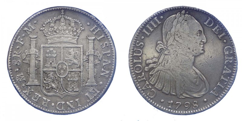 MESSICO - Messico - Carlo IIII (1788-1808) 8 Reales 1798 Mo - Ag