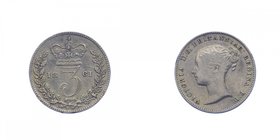INGHILTERRA - Inghilterra - Vittoria - 3 Pence 1861 - Ag