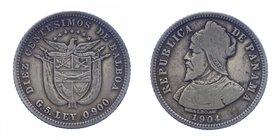 PANAMA - Panama - 10 Centimos 1904 - Ag