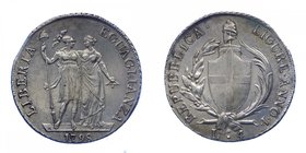 Genova - Repubblica Ligure - 4 Lire 1798 - RARA - Ag
SPL+