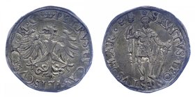 Messerano - Messerano - Pier Luca II Fieschi (1528-1548) Testone con Aquila - CNI 19 - Ag Gr.9,40