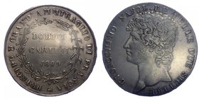 Regno di Napoli - Gioacchino Napoleone Murat (1808-1815) Piastra da 12 Carlini I°Tipo 1809 - RR MOLTO RARA - Periziata qSPL / SPL - Ag