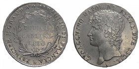 Regno di Napoli - Gioacchino Napoleone Murat (1808-1815) Piastra da 12 Carlini I°Tipo 1810 D/ SICIL - RARA - Periziata SPL+ - Ag