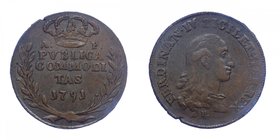 Regno di Napoli - Ferdinando IV (1759-1816) 3 Tornesi 1791 GR.8,90
SPL/FDC