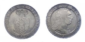 Regno di Napoli - Ferdinando IV (1759-1816) Piastra 120 Grana 1805 - Ag
SPL