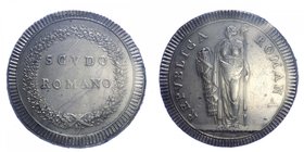 Roma - I°Repubblica Romana (1798-1799) Monetazione Ordinaria - Scudo Senza Data - Periziata SPL con Patina d'epoca - RARA