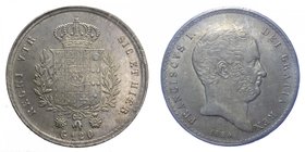 Regno due Sicilie - Francesco I (1825-1830) Piastra da 120 Grana 1826 - Periziata SPL/FDC - RARA - Ag