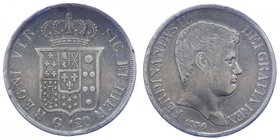 Regno due Sicilie - Ferdinando II (1830-1859) Piastra 120 Grana 1836 - Ag