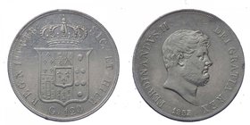 Regno due Sicilie - Ferdinando II (1830-1859) Piastra 120 Grana 1855 - Ag