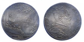 Stato Pontificio - Innocenzo XII (1691-1700) Piastra Anno IV - Muntoni 22 - Periziata SPL Patina d'epoca - RARA - Ag