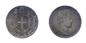 Carlo Alberto - Carlo Alberto (1831-1849) 1 Lira 1832 Genova - RR MOLTO RARA - Ag
qSPL/SPL