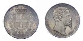 Vittorio Emanuele II - Vittorio Emanuele II (1849-1861) Scudo da 5 Lire 1852 Genova - RARA - Ag
qFDC