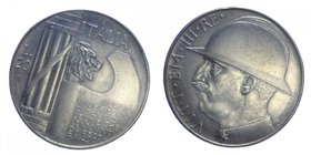 Vittorio Emanuele III - Vittorio Emanuele III (1900-1943) 20 Lire 1928 "Elmetto" Anno VI - Periziato SPL/FDC - NC - Ag
