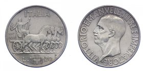 Vittorio Emanuele III - Vittorio Emanuele III (1900-1943) 20 Lire "Impero" 1936 XIV - RARA - Ag
SPL