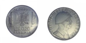 Vittorio Emanuele III (1939-1943) 0,20 Lek 1939 XVIII - PROVA - Periziata FDC - R4 Estrema Rarità