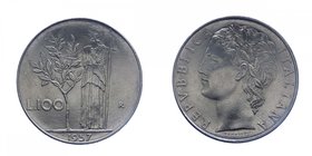 Repubblica Italiana - 100 Lire "Minerva" 1957 - Periziata FDC Bell'esemplare
